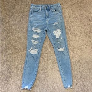 Distressed jeans